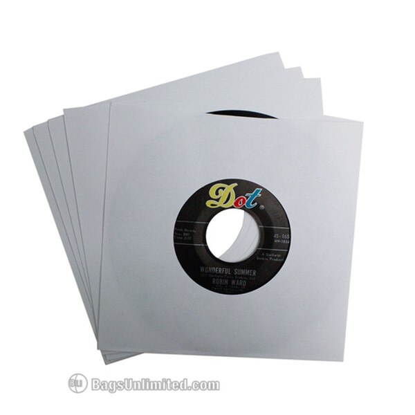 45rpm WHITE Paper Sleeves made from